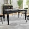 Flash Furniture Grace 60in. Solid Wood Dining Table w/Turned Wooden Legs, HD Rectangle Wood Table for 6, Black KER-T-799-BLK-60-GG - alternate 1